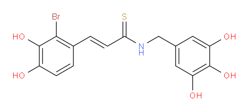 (2E)-3-(2-Bromo-3,4-dihydroxyphenyl)-N-[(3,4,5-trihydroxyphenyl)methyl]-2-propenethioamide (ACI)