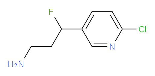 3-(6-chloropyridin-3-yl)-3-fluoropropan-1-amine
