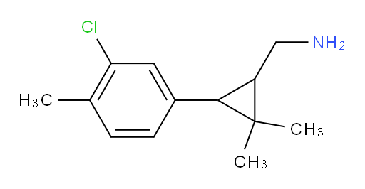 [3-(3-chloro-4-methylphenyl)-2,2-dimethylcyclopropyl]methanamine