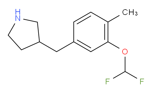 3-{[3-(difluoromethoxy)-4-methylphenyl]methyl}pyrrolidine