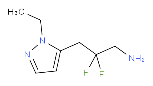3-(1-ethyl-1H-pyrazol-5-yl)-2,2-difluoropropan-1-amine
