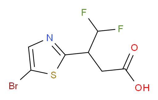 3-(5-bromo-1,3-thiazol-2-yl)-4,4-difluorobutanoic acid