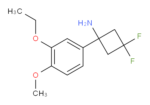 1-(3-ethoxy-4-methoxyphenyl)-3,3-difluorocyclobutan-1-amine