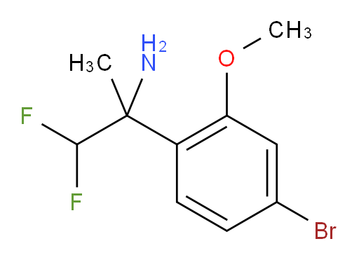 2-(4-bromo-2-methoxyphenyl)-1,1-difluoropropan-2-amine