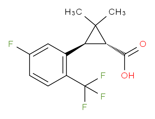 rac-(1R,3R)-3-[5-fluoro-2-(trifluoromethyl)phenyl]-2,2-dimethylcyclopropane-1-carboxylic acid