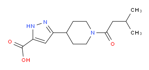 3-[1-(3-methylbutanoyl)piperidin-4-yl]-1H-pyrazole-5-carboxylic acid