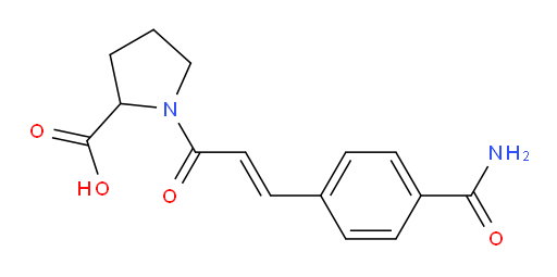 1-[3-(4-carbamoylphenyl)prop-2-enoyl]pyrrolidine-2-carboxylic acid