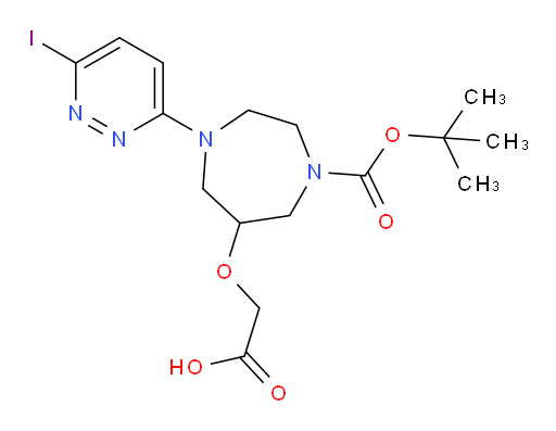 2-({1-[(tert-butoxy)carbonyl]-4-(6-iodopyridazin-3-yl)-1,4-diazepan-6-yl}oxy)acetic acid