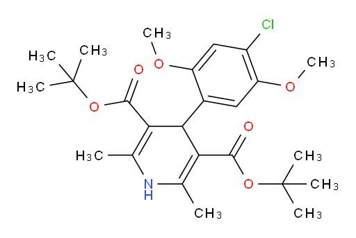 3,5-di-tert-butyl 4-(4-chloro-2,5-dimethoxyphenyl)-2,6-dimethyl-1,4-dihydropyridine-3,5-dicarboxylate