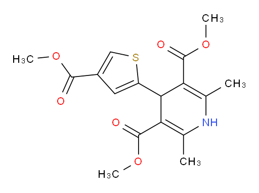 3,5-dimethyl 4-[4-(methoxycarbonyl)thiophen-2-yl]-2,6-dimethyl-1,4-dihydropyridine-3,5-dicarboxylate