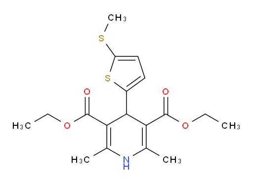 3,5-diethyl 2,6-dimethyl-4-[5-(methylsulfanyl)thiophen-2-yl]-1,4-dihydropyridine-3,5-dicarboxylate