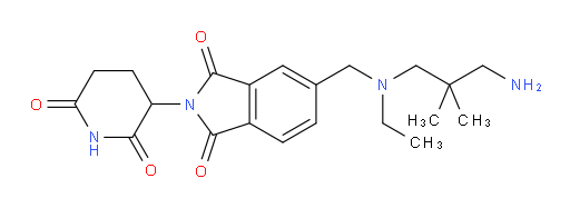 5-{[(3-amino-2,2-dimethylpropyl)(ethyl)amino]methyl}-2-(2,6-dioxopiperidin-3-yl)-2,3-dihydro-1H-isoindole-1,3-dione