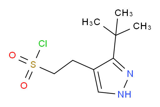 2-(3-tert-butyl-1H-pyrazol-4-yl)ethane-1-sulfonyl chloride