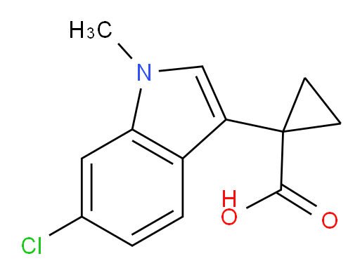 1-(6-chloro-1-methyl-1H-indol-3-yl)cyclopropane-1-carboxylic acid