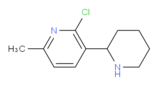 2-chloro-6-methyl-3-(piperidin-2-yl)pyridine