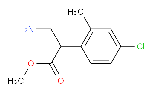 methyl 3-amino-2-(4-chloro-2-methylphenyl)propanoate