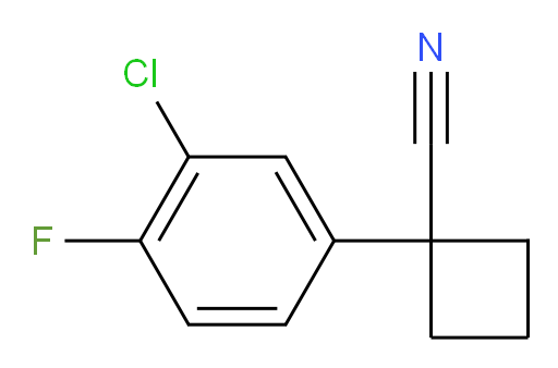 1-(3-chloro-4-fluorophenyl)cyclobutane-1-carbonitrile