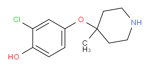 2-chloro-4-[(4-methylpiperidin-4-yl)oxy]phenol