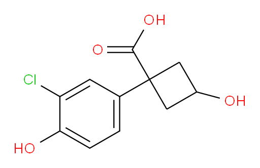 1-(3-chloro-4-hydroxyphenyl)-3-hydroxycyclobutane-1-carboxylic acid