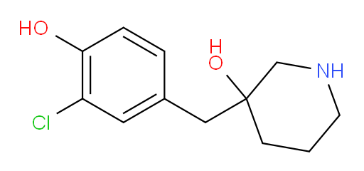 3-[(3-chloro-4-hydroxyphenyl)methyl]piperidin-3-ol