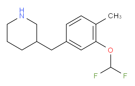 3-{[3-(difluoromethoxy)-4-methylphenyl]methyl}piperidine