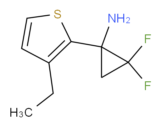 1-(3-ethylthiophen-2-yl)-2,2-difluorocyclopropan-1-amine
