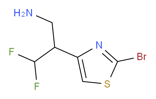 2-(2-bromo-1,3-thiazol-4-yl)-3,3-difluoropropan-1-amine