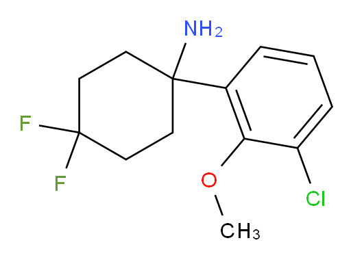 1-(3-chloro-2-methoxyphenyl)-4,4-difluorocyclohexan-1-amine
