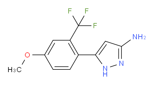 5-[4-methoxy-2-(trifluoromethyl)phenyl]-1H-pyrazol-3-amine