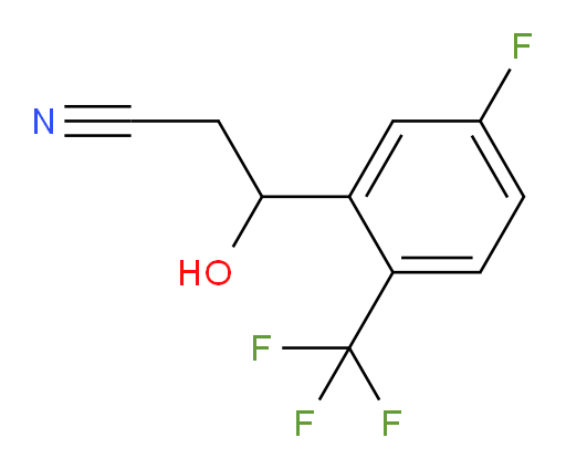 3-[5-fluoro-2-(trifluoromethyl)phenyl]-3-hydroxypropanenitrile