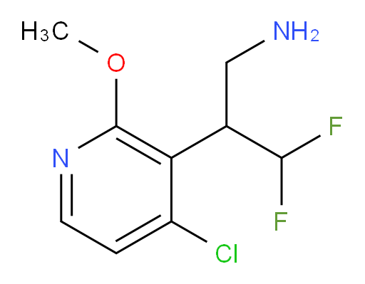 2-(4-chloro-2-methoxypyridin-3-yl)-3,3-difluoropropan-1-amine