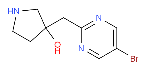 3-[(5-bromopyrimidin-2-yl)methyl]pyrrolidin-3-ol