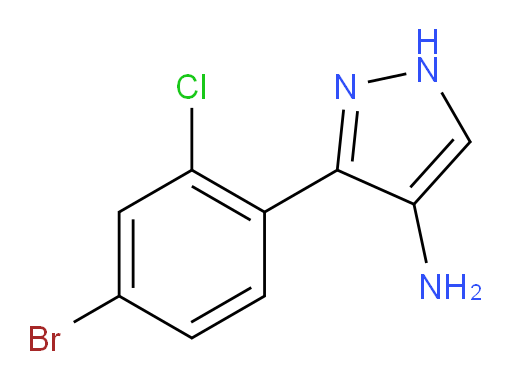 3-(4-bromo-2-chlorophenyl)-1H-pyrazol-4-amine