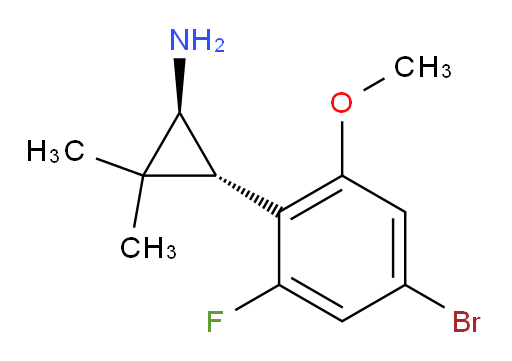 rac-(1R,3R)-3-(4-bromo-2-fluoro-6-methoxyphenyl)-2,2-dimethylcyclopropan-1-amine