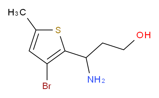3-amino-3-(3-bromo-5-methylthiophen-2-yl)propan-1-ol