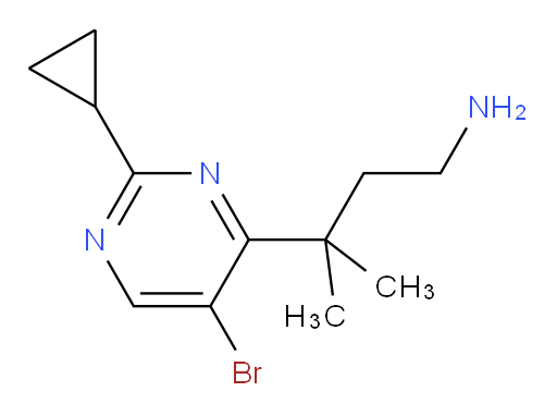 3-(5-bromo-2-cyclopropylpyrimidin-4-yl)-3-methylbutan-1-amine