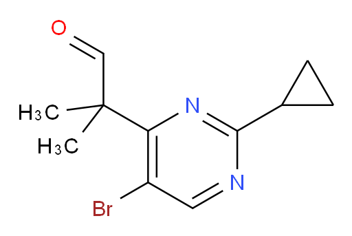 2-(5-bromo-2-cyclopropylpyrimidin-4-yl)-2-methylpropanal