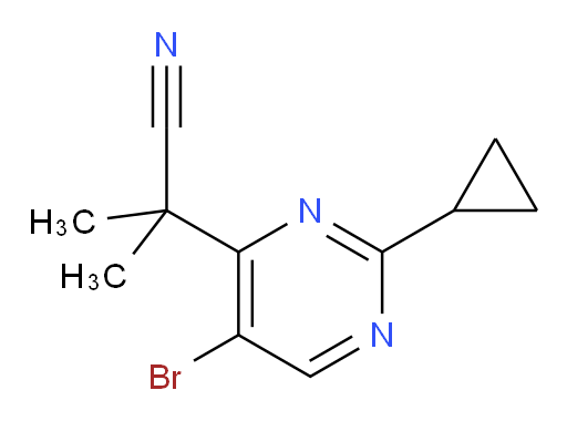 2-(5-bromo-2-cyclopropylpyrimidin-4-yl)-2-methylpropanenitrile