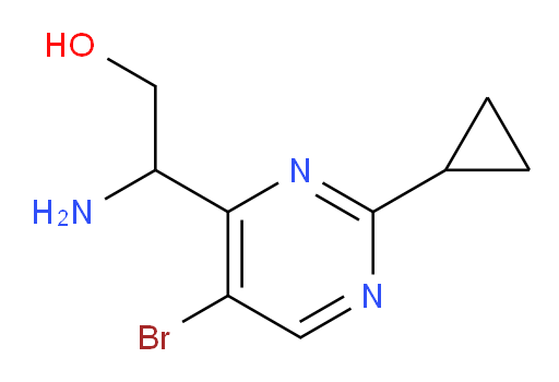 2-amino-2-(5-bromo-2-cyclopropylpyrimidin-4-yl)ethan-1-ol