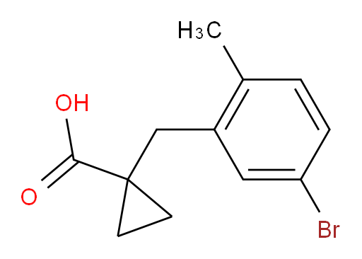 1-[(5-bromo-2-methylphenyl)methyl]cyclopropane-1-carboxylic acid
