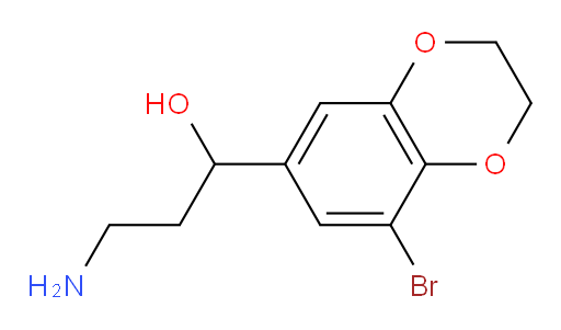 3-amino-1-(8-bromo-2,3-dihydro-1,4-benzodioxin-6-yl)propan-1-ol