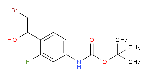 tert-butyl N-[4-(2-bromo-1-hydroxyethyl)-3-fluorophenyl]carbamate