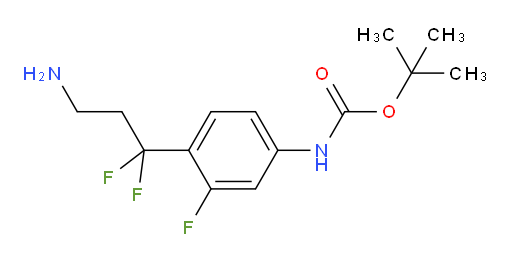 tert-butyl N-[4-(3-amino-1,1-difluoropropyl)-3-fluorophenyl]carbamate