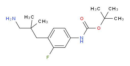tert-butyl N-[4-(3-amino-2,2-dimethylpropyl)-3-fluorophenyl]carbamate