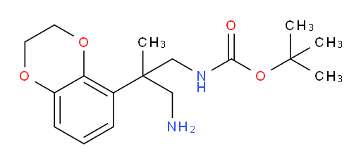 tert-butyl N-[3-amino-2-(2,3-dihydro-1,4-benzodioxin-5-yl)-2-methylpropyl]carbamate