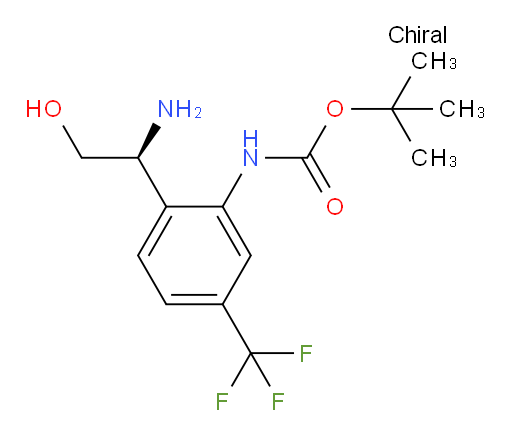 tert-butyl N-{2-[(1S)-1-amino-2-hydroxyethyl]-5-(trifluoromethyl)phenyl}carbamate