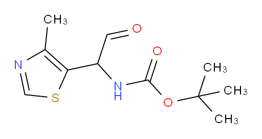 tert-butyl N-[1-(4-methyl-1,3-thiazol-5-yl)-2-oxoethyl]carbamate