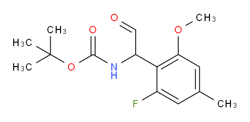 tert-butyl N-[1-(2-fluoro-6-methoxy-4-methylphenyl)-2-oxoethyl]carbamate