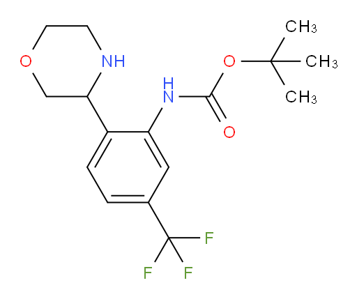 tert-butyl N-[2-(morpholin-3-yl)-5-(trifluoromethyl)phenyl]carbamate