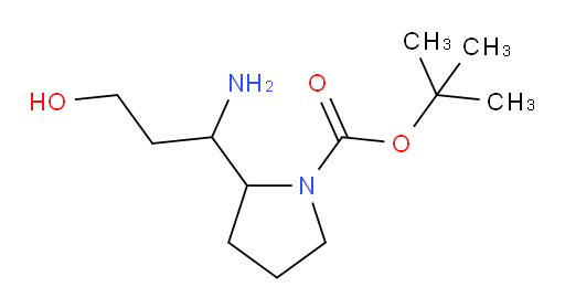 tert-butyl 2-(1-amino-3-hydroxypropyl)pyrrolidine-1-carboxylate
